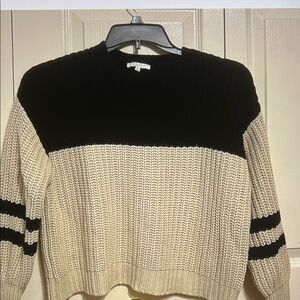 Z Supply Mens Black Crewneck Sweater size S pit to pit 23